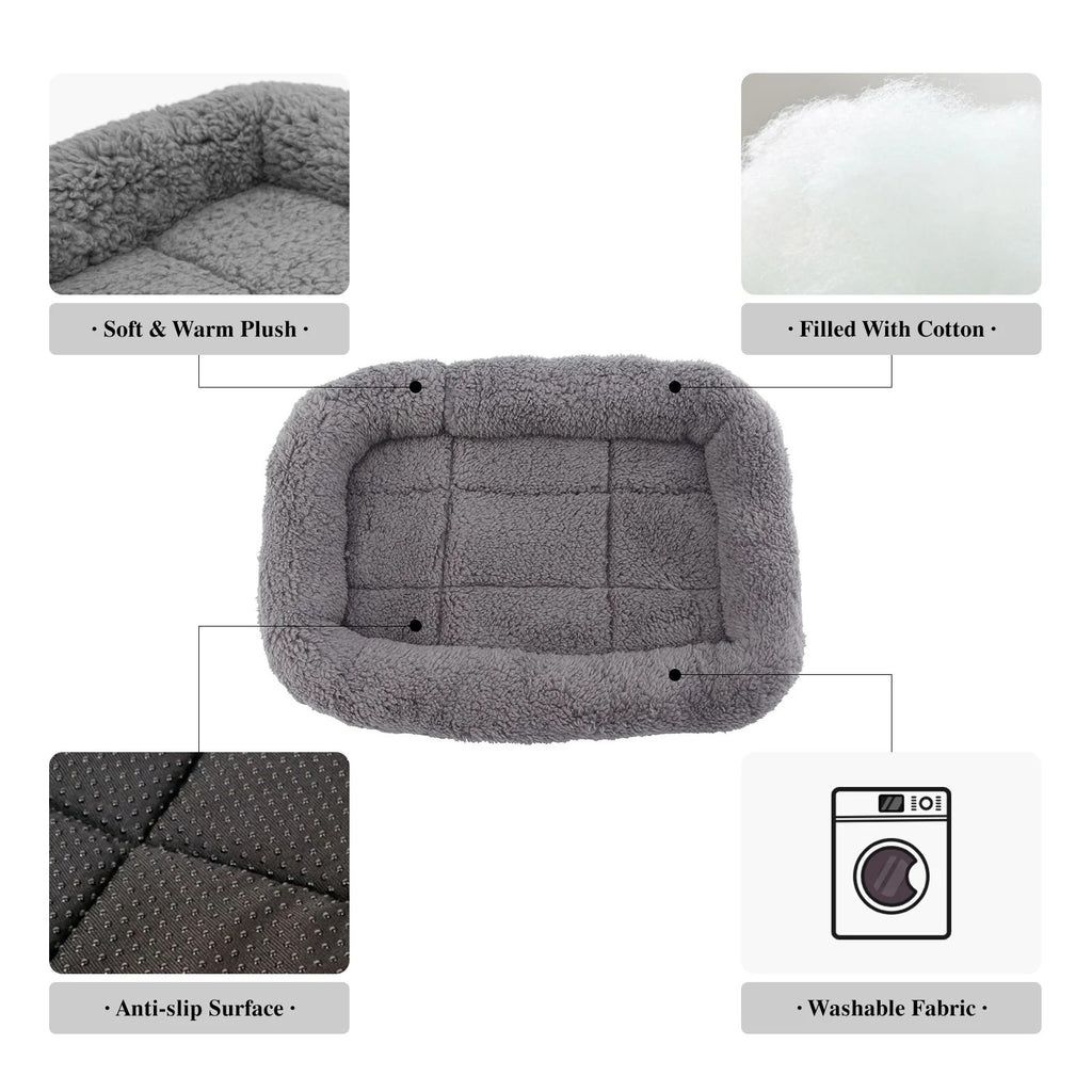 Cozy Plush Cat and Small Dog Bed | Soft Washable Pet Cushion for Kittens, Puppies, and Small Animals | Indoor Nest, Cave, or Sofa Lounger (22'' x 16'')