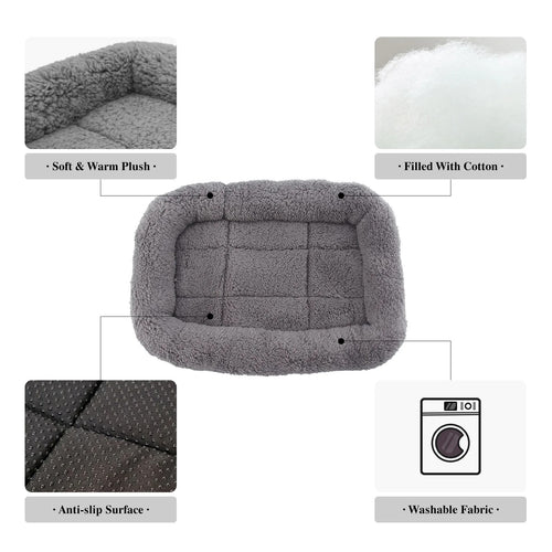 Cozy Plush Cat and Small Dog Bed | Soft Washable Pet Cushion for Kittens, Puppies, and Small Animals | Indoor Nest, Cave, or Sofa Lounger (22'' x 16'')