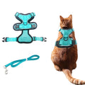 Escape Proof Cat Harness and Leash Set for Walking | Adjustable Breathable Mesh Vest with Reflective Safety Details | Secure Outdoor Jacket for Adult Cats