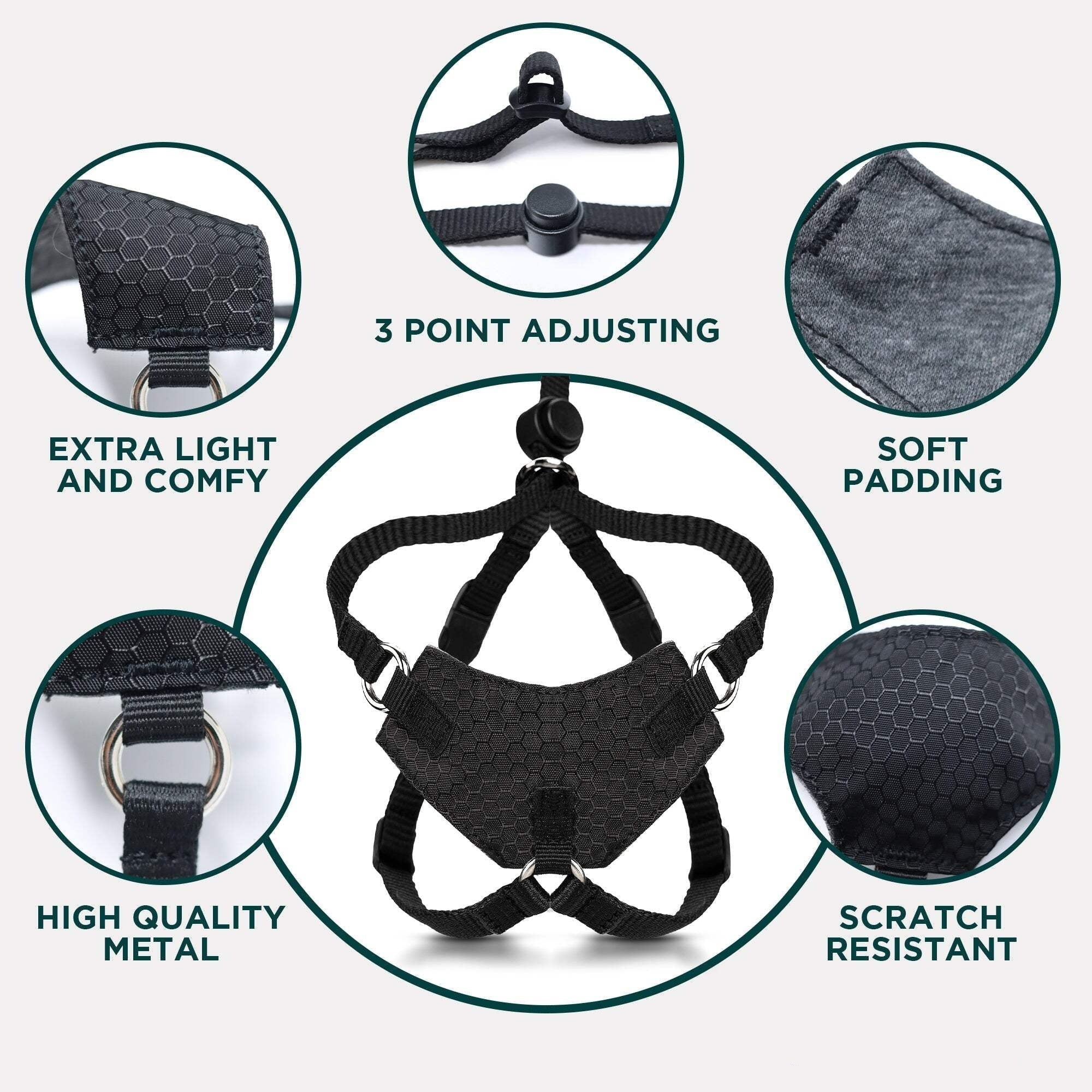 Escape Proof Cat Harness and Leash Set | Adjustable Lightweight Mesh Vest for Secure Walking and Outdoor Training | Comfortable Control Harness for Kittens and Adult Cats