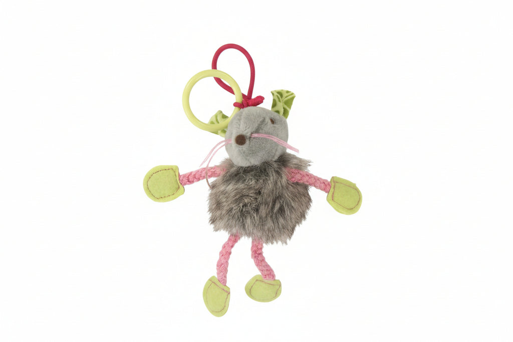 Interactive Bungee Cat Toy with Bouncy Plush Mouse Elastic Teaser for Indoor Exercise and Hunting Instincts