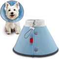 Adjustable Soft Dog & Cat Recovery Collar, Post-Surgery E-Collar for Small Pets, Anti-Lick Biting Healing Cone in Blue, Comfortable Pet Protective Collar