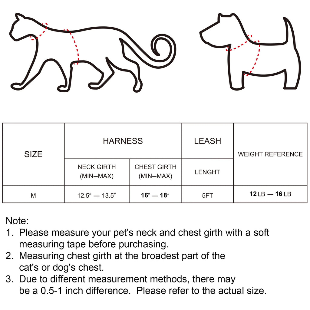 Adjustable No-Pull Dog and Cat Harness with Leash, Soft Padded Small Pet Harness for Puppies and Cats, Reflective Safety Straps for Secure Outdoor Walks
