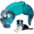 Heavy Duty Interactive Dog Chew Toy for Aggressive Chewers, Durable Crocodile-Shaped Plush & Rubber Dog Toy for Medium and Large Dogs, Teeth Cleaning & Mental Stimulation