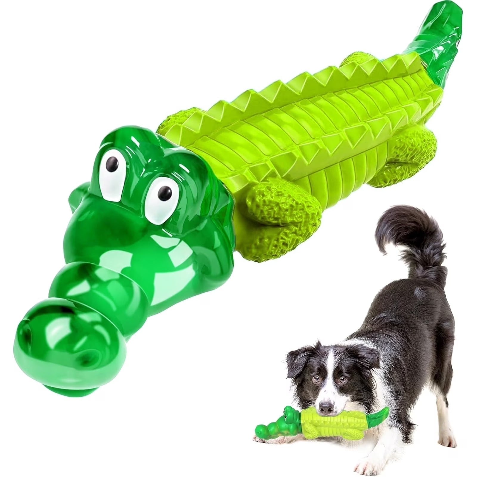 Heavy Duty Dog Chew Toy for Aggressive Chewers, Indestructible Alligator-Shaped Dog Toy for Large and Medium Dogs, Durable Interactive Chew Toy for Teeth Cleaning and Mental Stimulation