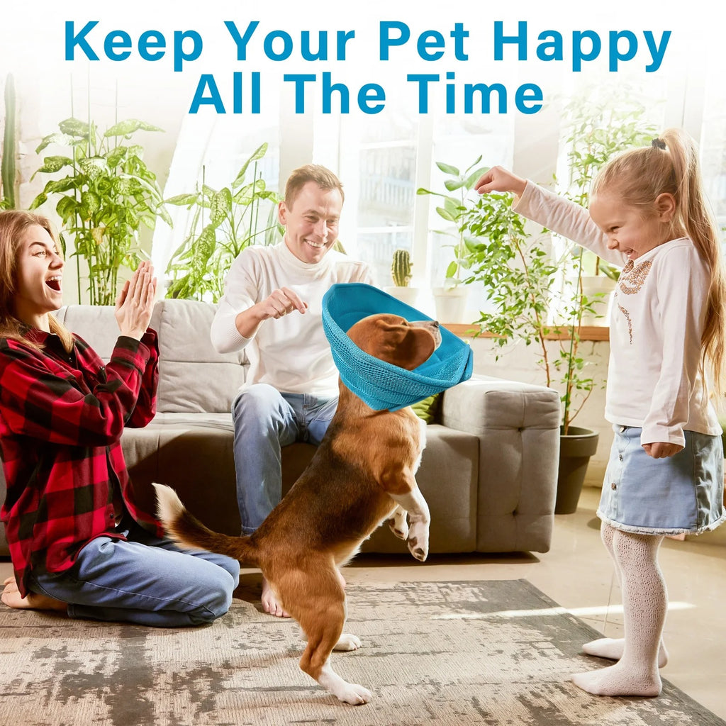 Soft Dog Recovery Cone for Large Dogs and Cats, Adjustable Pet Surgery Cone Collar, Comfortable E-Collar Prevents Licking, Scratching and Biting Wounds Post-Operation