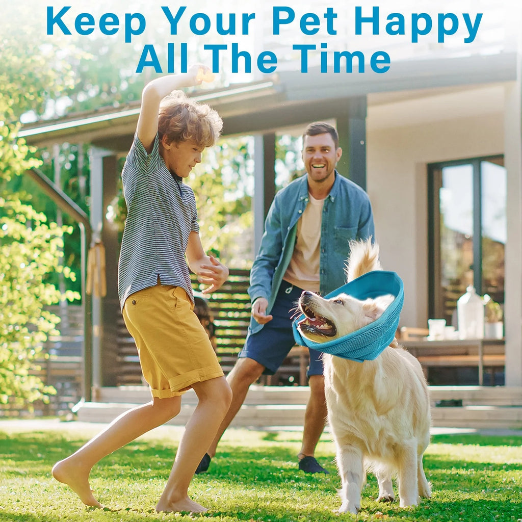 Soft Dog Recovery Cone for Large Dogs and Cats, Adjustable Pet Surgery Cone Collar, Comfortable E-Collar Prevents Licking, Scratching and Biting Wounds Post-Operation