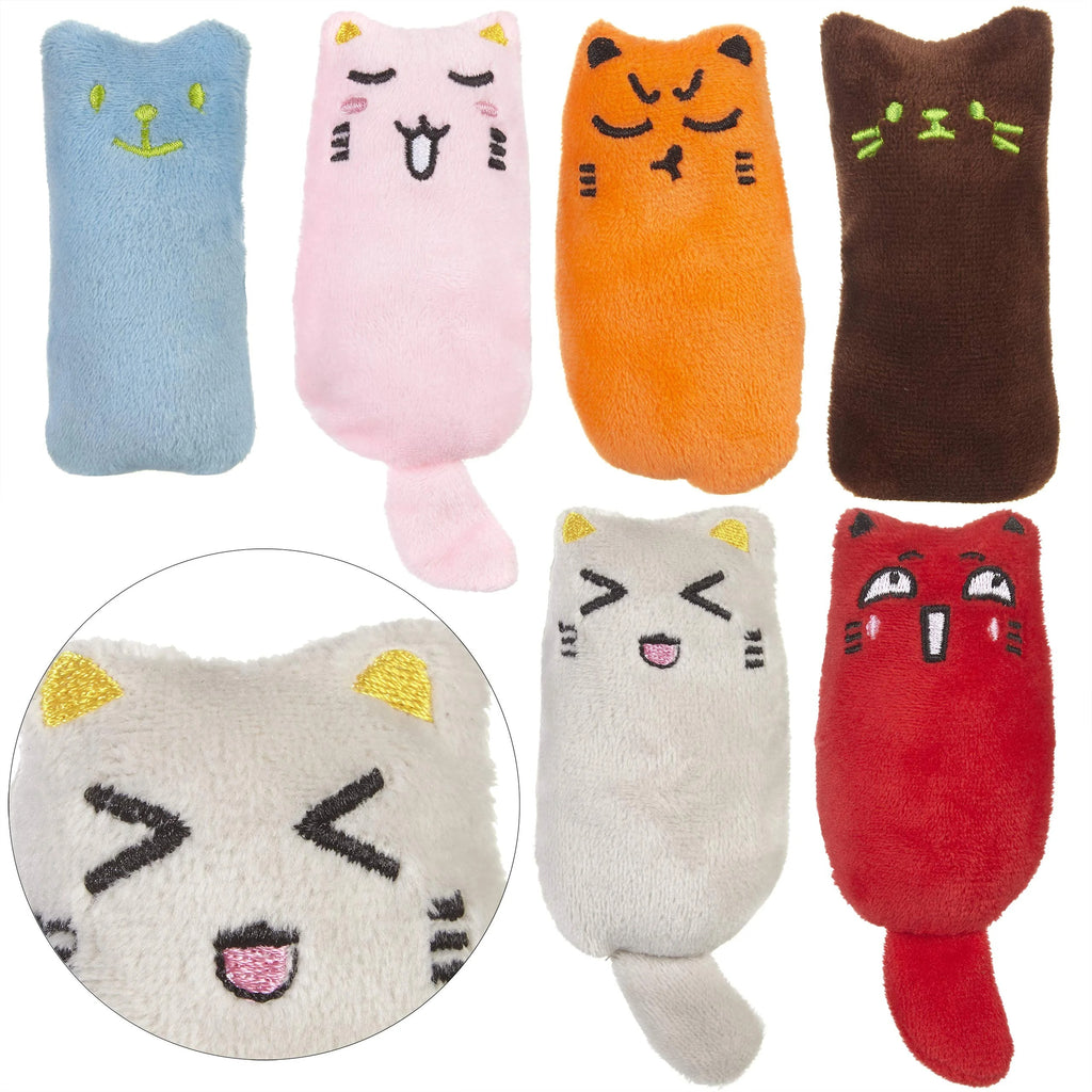Premium Catnip Toys for Cats | 6-Piece Fluffy Cat Pillow Set | Interactive Kitten Toys and Soft Cat Accessories for Play, Hunting, and Cuddling